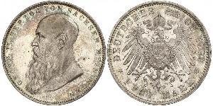 5 Mark Herzogtum Sachsen-Meiningen (1680 - 1918) Silber Georg II. (Sachsen-Meiningen)