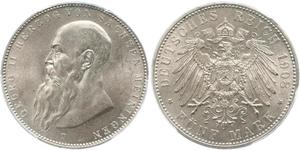 5 Mark Herzogtum Sachsen-Meiningen (1680 - 1918) Silber Georg II. (Sachsen-Meiningen)