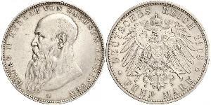 5 Mark Herzogtum Sachsen-Meiningen (1680 - 1918) Silber Georg II. (Sachsen-Meiningen)