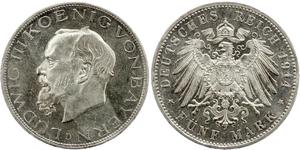 5 Mark Königreich Bayern (1806 - 1918) Silber Ludwig III. (Bayern) (1845 – 1921)