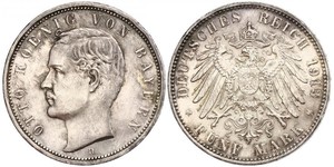 5 Mark Königreich Bayern (1806 - 1918) Silber Otto (Bayern)(1848 – 1916)