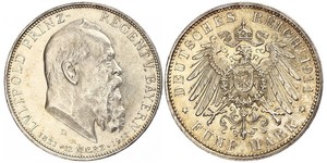 5 Mark Königreich Bayern (1806 - 1918) Silber Otto (Bayern)(1848 – 1916)