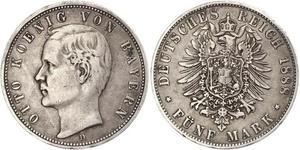 5 Mark Königreich Bayern (1806 - 1918) Silber Otto (Bayern)(1848 – 1916)