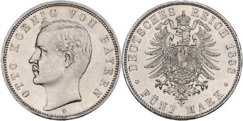 5 Mark Königreich Bayern (1806 - 1918) Silber Otto (Bayern)(1848 – 1916)