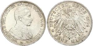 5 Mark Königreich Preußen (1701-1918) Silber Wilhelm II, German Emperor (1859-1941)