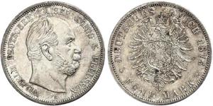 5 Mark Königreich Preußen (1701-1918) Silber Wilhelm I, German Emperor (1797-1888)