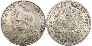 5 Mark Königreich Preußen (1701-1918) Silber Wilhelm II, German Emperor (1859-1941)
