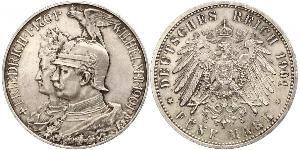 5 Mark Königreich Preußen (1701-1918) Silber Wilhelm II, German Emperor (1859-1941)