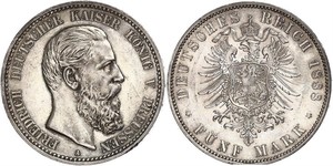 5 Mark Königreich Preußen (1701-1918) Silber Friedrich III. (Deutsches Reich) (1831-1888)