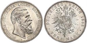 5 Mark Königreich Preußen (1701-1918) Silber Friedrich III. (Deutsches Reich) (1831-1888)