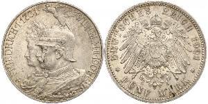 5 Mark Königreich Preußen (1701-1918) Silber Wilhelm II, German Emperor (1859-1941)