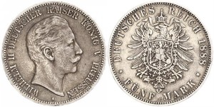 5 Mark Königreich Preußen (1701-1918) Silber Wilhelm II, German Emperor (1859-1941)