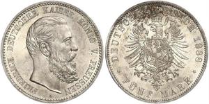 5 Mark Königreich Preußen (1701-1918) Silber Friedrich III. (Deutsches Reich) (1831-1888)