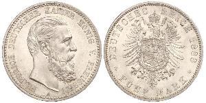 5 Mark Königreich Preußen (1701-1918) Silber Friedrich III. (Deutsches Reich) (1831-1888)