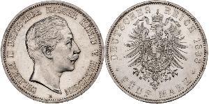 5 Mark Königreich Preußen (1701-1918) Silber Wilhelm II, German Emperor (1859-1941)