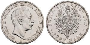 5 Mark Königreich Preußen (1701-1918) Silber Wilhelm II, German Emperor (1859-1941)