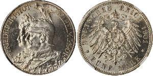 5 Mark Königreich Preußen (1701-1918) Silber Wilhelm II, German Emperor (1859-1941)