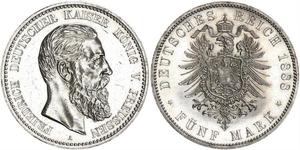 5 Mark Königreich Preußen (1701-1918) Silber Friedrich III. (Deutsches Reich) (1831-1888)