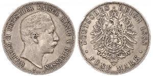 5 Mark Königreich Preußen (1701-1918) Silber Wilhelm II, German Emperor (1859-1941)