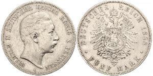 5 Mark Königreich Preußen (1701-1918) Silber Wilhelm II, German Emperor (1859-1941)