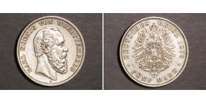 5 Mark Königreich Württemberg (1806-1918) Silber Karl (Württemberg)