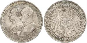 5 Mark Mecklenburg-Schwerin (1352-1918) Silber Frederick Francis IV, Grand Duke of Mecklenburg (1882 - 1945)