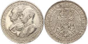 5 Mark Mecklenburg-Schwerin (1352-1918) Silber Frederick Francis IV, Grand Duke of Mecklenburg (1882 - 1945)