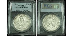 5 Mark Sachsen-Weimar-Eisenach (1809 - 1918) Silber 