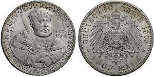 5 Mark Sachsen-Weimar-Eisenach (1809 - 1918) Silber 