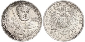 5 Mark Sachsen-Weimar-Eisenach (1809 - 1918) Silber 