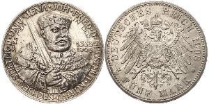5 Mark Sachsen-Weimar-Eisenach (1809 - 1918) Silber 