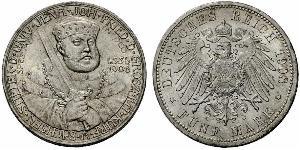 5 Mark Sachsen-Weimar-Eisenach (1809 - 1918) Silber 