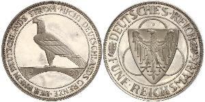5 Mark Weimarer Republik (1918-1933) Silber 