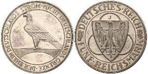5 Mark Weimarer Republik (1918-1933) Silber 