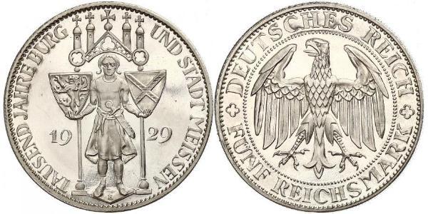 5 Mark Weimarer Republik (1918-1933) Silber 