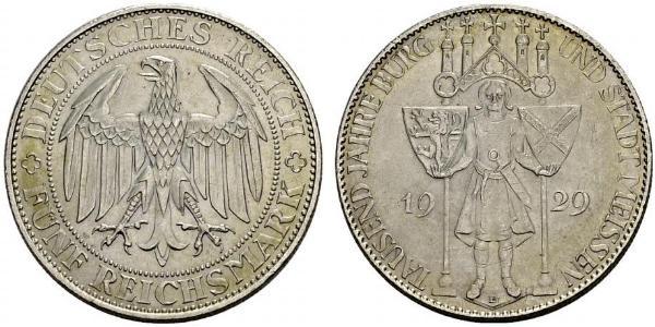 5 Mark Weimarer Republik (1918-1933) Silber 