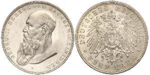 5 Mark Duchy of Saxe-Meiningen (1680 - 1918) Silver Georg II, Duke of Saxe-Meiningen