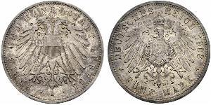 5 Mark Free City of Lübeck Silver 