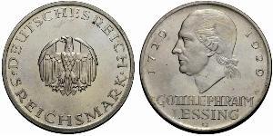 5 Mark German Empire (1871-1918) Silver Gotthold Ephraim Lessing
