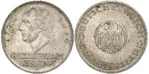 5 Mark German Empire (1871-1918) Silver Gotthold Ephraim Lessing