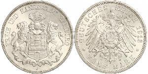 5 Mark German Empire (1871-1918) / Hamburg Silver 