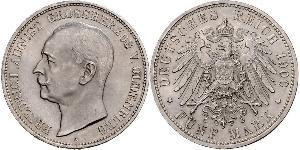 5 Mark Grand Duchy of Oldenburg (1814 - 1918) Silver Frederick Augustus III of Saxony (1865-1932)