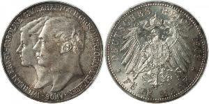 5 Mark Grand Duchy of Saxe-Weimar-Eisenach (1809 - 1918) Silver William Ernest, Grand Duke of Saxe-Weimar-Eisenach