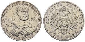 5 Mark Grand Duchy of Saxe-Weimar-Eisenach (1809 - 1918) Silver 