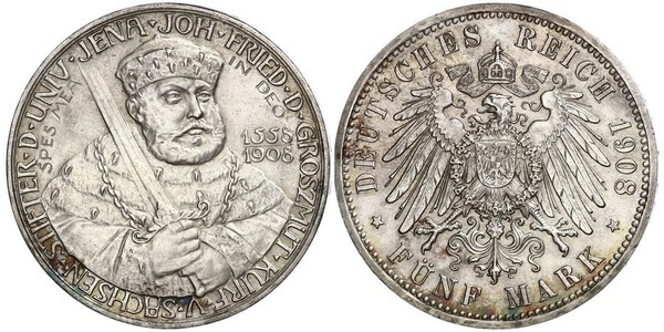 5 Mark Grand Duchy of Saxe-Weimar-Eisenach (1809 - 1918) Silver 