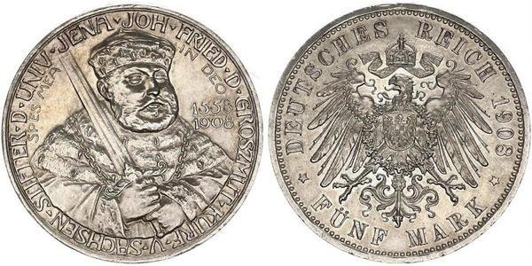 5 Mark Grand Duchy of Saxe-Weimar-Eisenach (1809 - 1918) Silver 