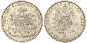 5 Mark Hamburg Silver 