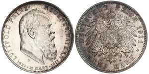 5 Mark Kingdom of Bavaria (1806 - 1918) Silver Otto of Bavaria (1848 – 1916)