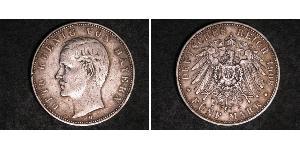 5 Mark Kingdom of Bavaria (1806 - 1918) Silver Otto of Bavaria (1848 – 1916)