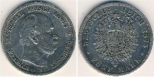 5 Mark Kingdom of Prussia (1701-1918) Silver Wilhelm I, German Emperor (1797-1888)